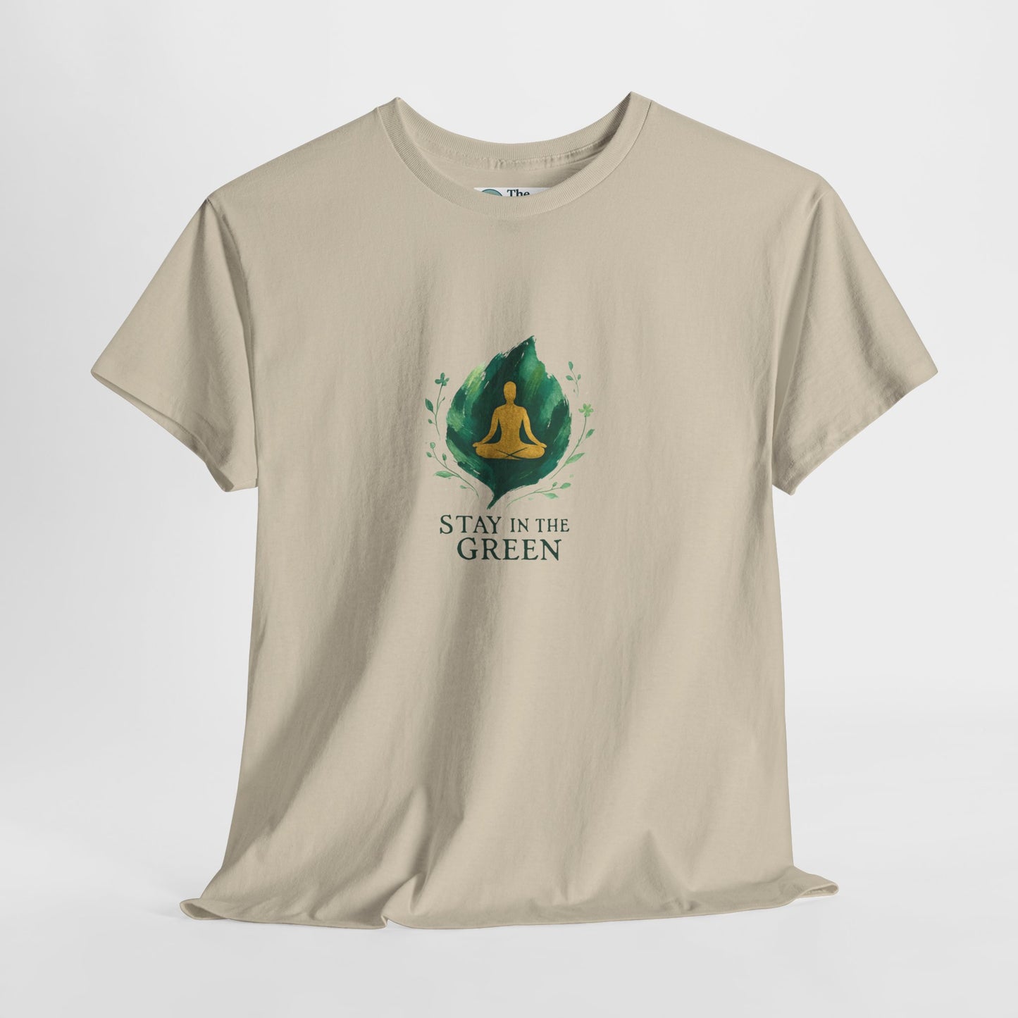 Stay in the Green T-Shirt – Watercolor Meditation Tee