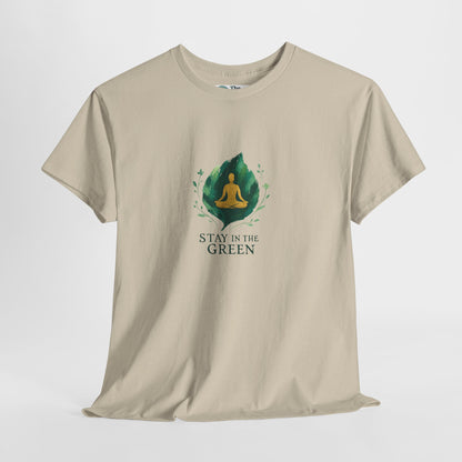 Stay in the Green T-Shirt – Watercolor Meditation Tee