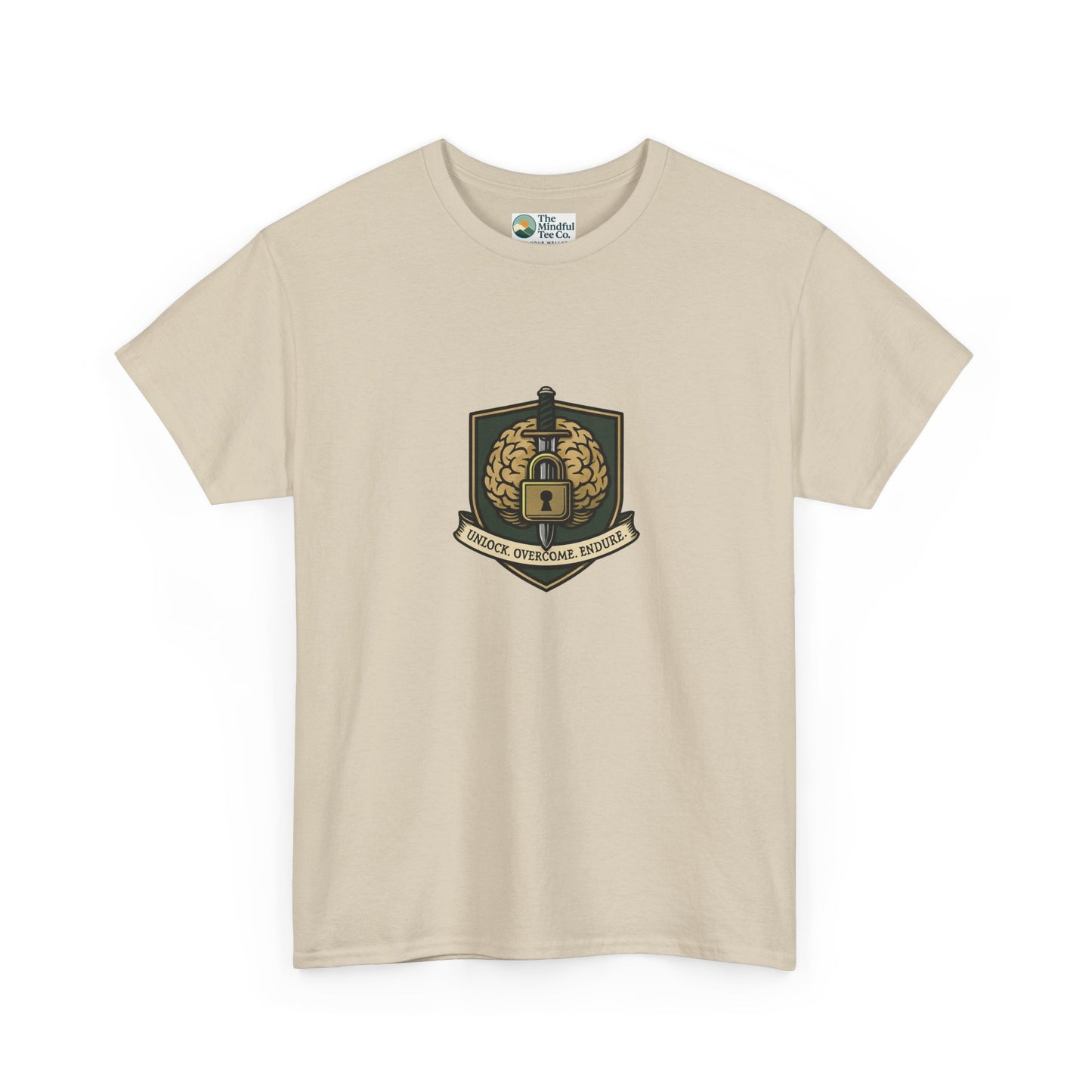 Unlock Overcome Endure T-Shirt – Military Strength & Perseverance  Tee