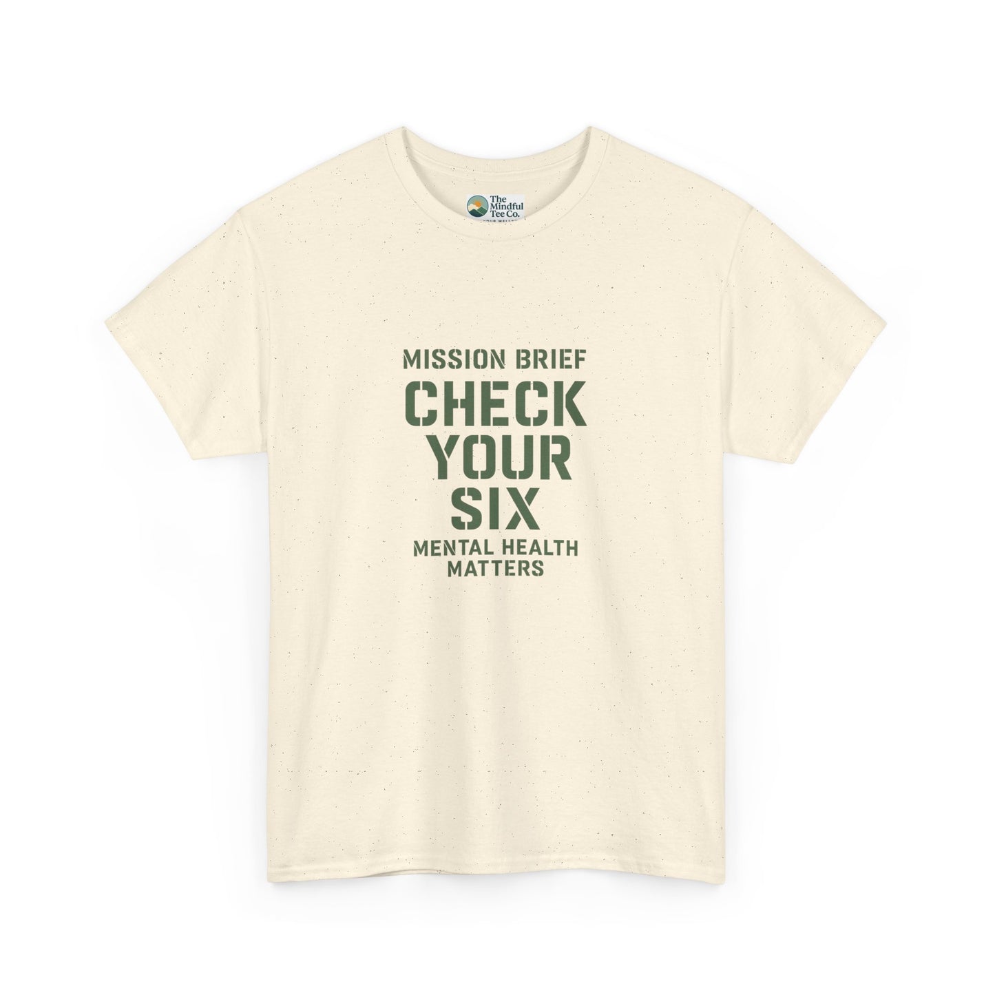 Mission Brief: Check Your Six T-Shirt - Military Mental Health Awareness  Tee