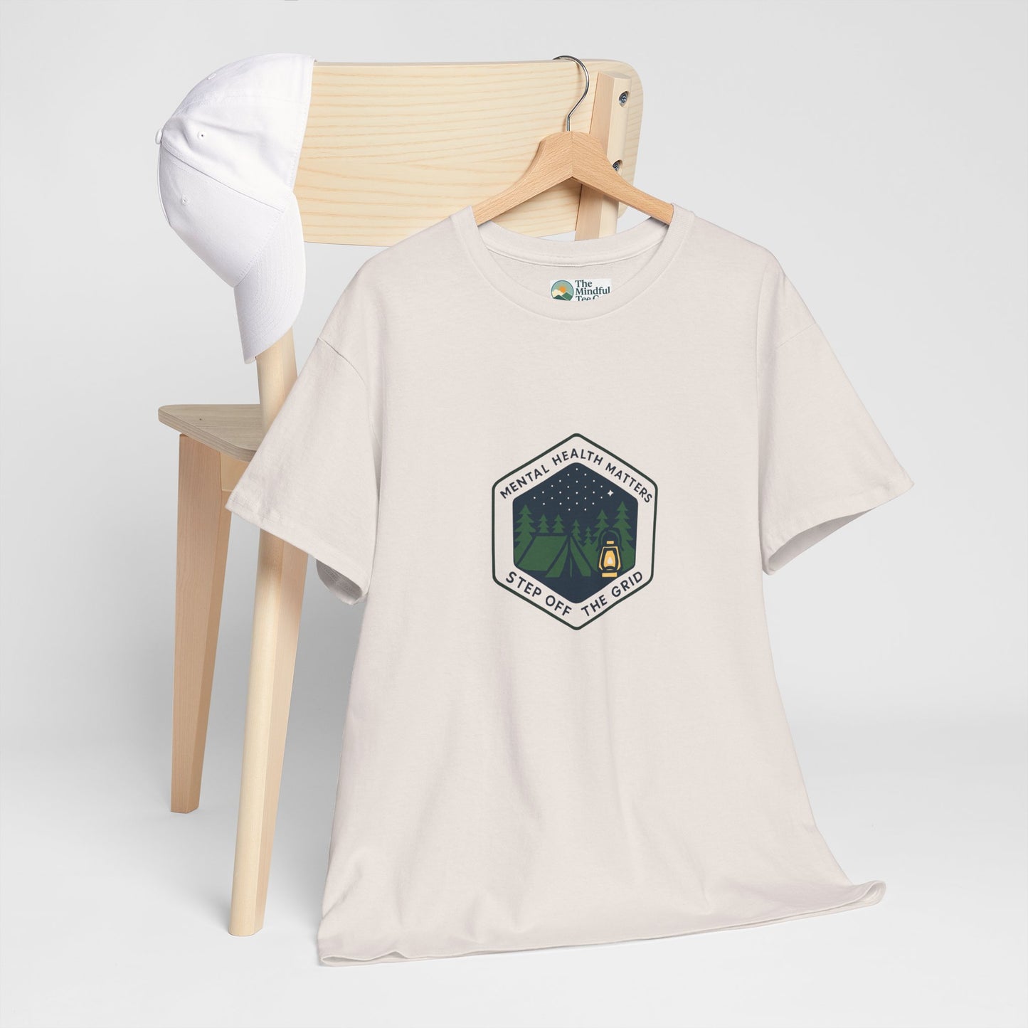 Step Off the Grid T-Shirt – Mental Health Matters Camping Tee