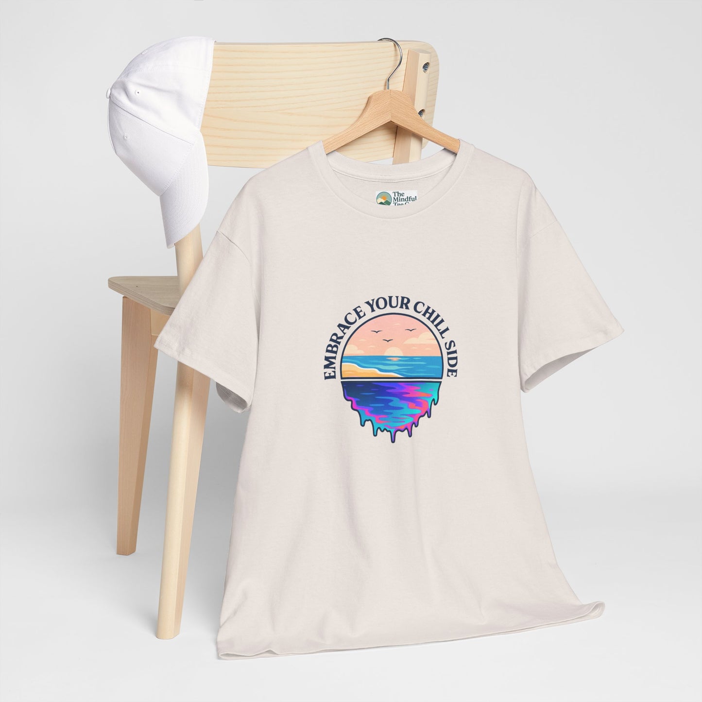Embrace Your Chill Side T-Shirt - Mountain Lake Reflection Tee