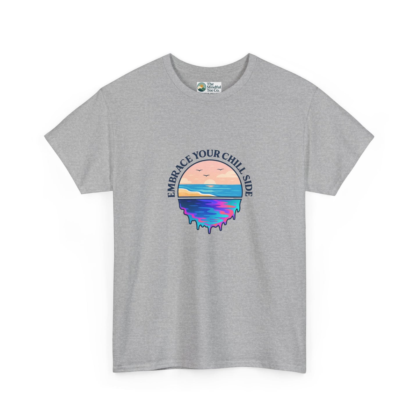 Embrace Your Chill Side T-Shirt - Mountain Lake Reflection Tee