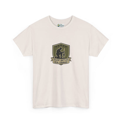 Silent Battles Real Courage T-Shirt – Military Mental Health Tee