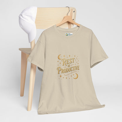 Rest Is Productive T-Shirt – Celestial Self-Care Tee