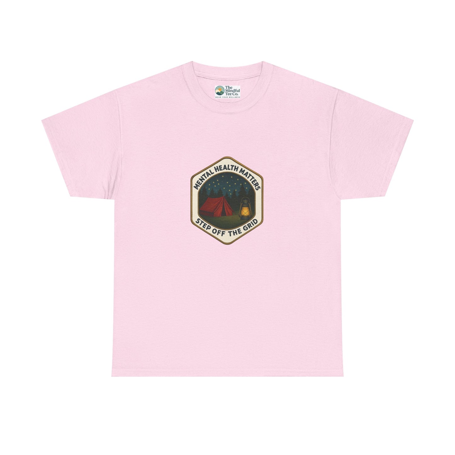 Step Off the Grid T-Shirt – Mental Health Matters Camping Tee