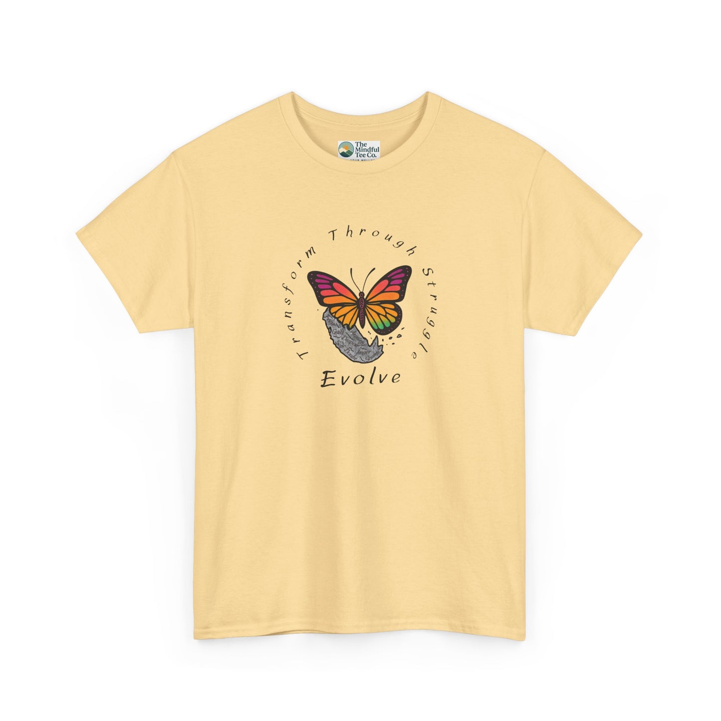 Transform Through Struggle T-Shirt - Butterfly Evolution