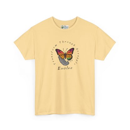 Transform Through Struggle T-Shirt - Butterfly Evolution