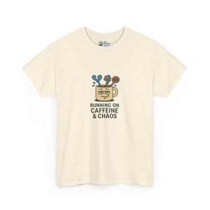 Running on Caffeine & Chaos T-Shirt – Funny Coffee Lover Tee