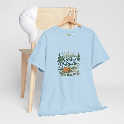 Rest Is Productive T-Shirt – Camping Mindfulness Tee