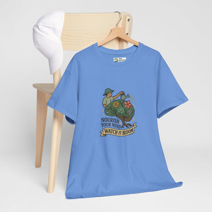 Nourish Your Mind Watch It Bloom T-Shirt – Mental Health & Self-Care Tee