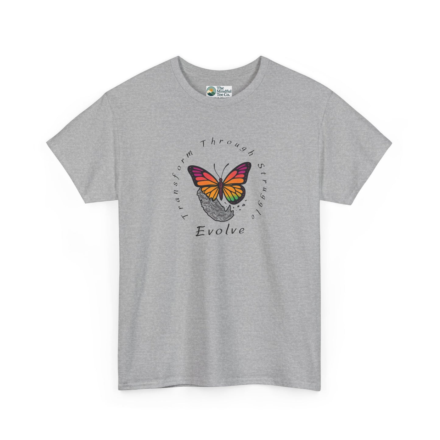 Transform Through Struggle T-Shirt - Butterfly Evolution
