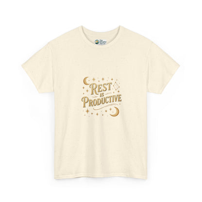 Rest Is Productive T-Shirt – Celestial Self-Care Tee