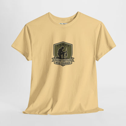 Silent Battles Real Courage T-Shirt – Military Mental Health Tee