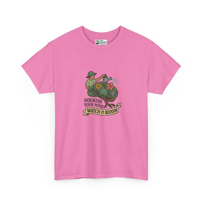 Nourish Your Mind Watch It Bloom T-Shirt – Mental Health & Self-Care Tee