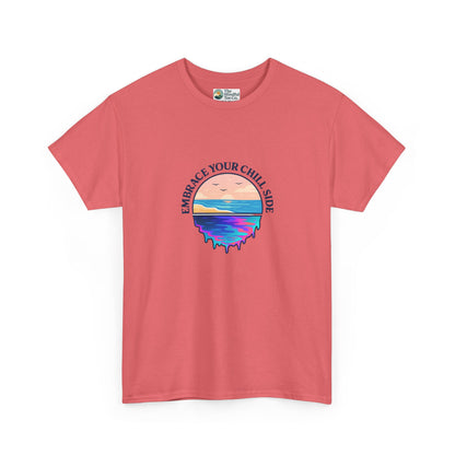 Embrace Your Chill Side T-Shirt - Mountain Lake Reflection Tee