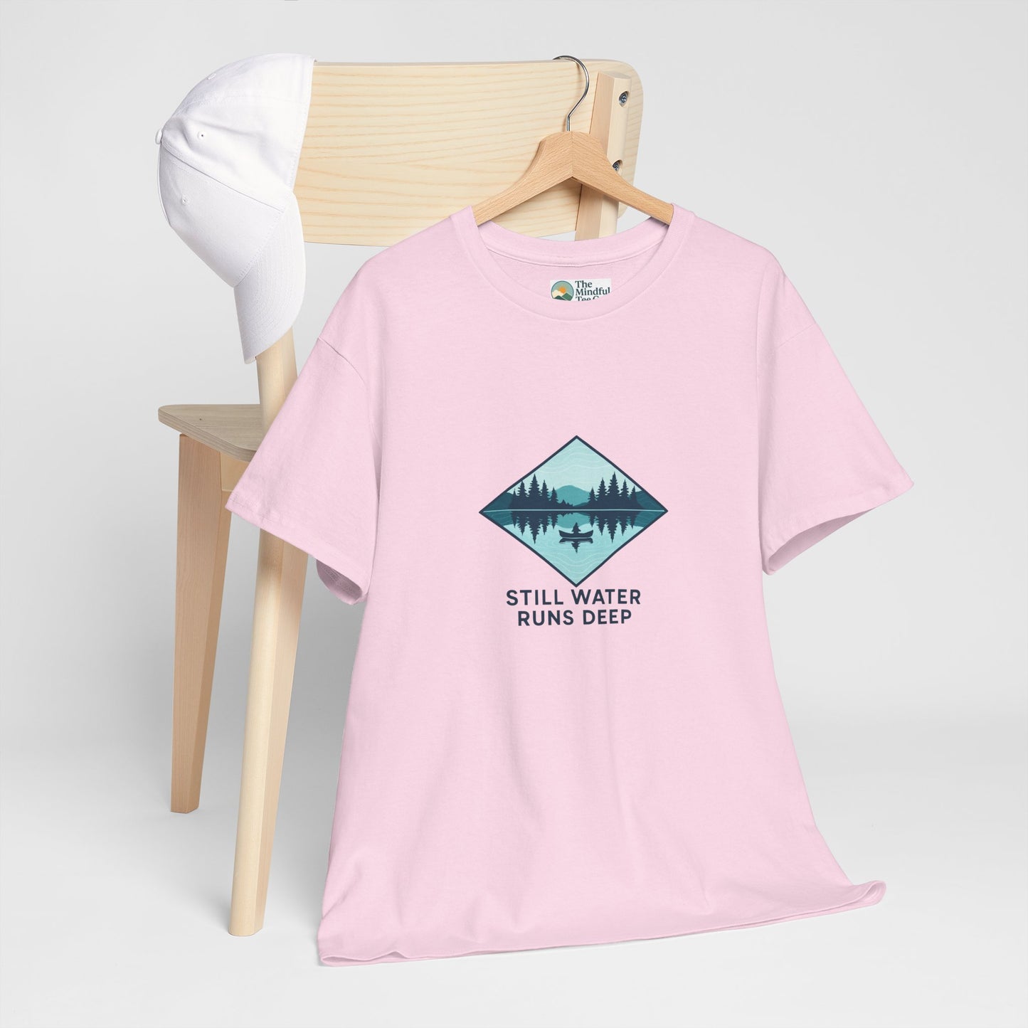 Still Water Runs Deep T-Shirt – Lake Reflection Mental Health Tee