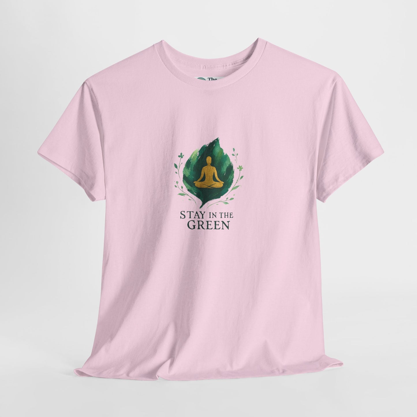 Stay in the Green T-Shirt – Watercolor Meditation Tee