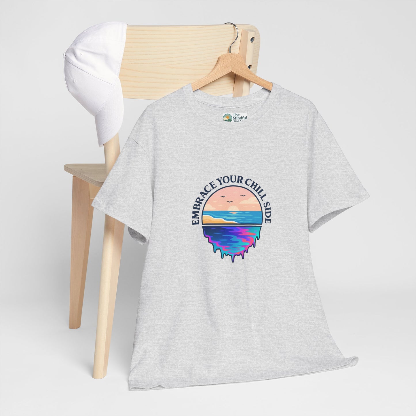 Embrace Your Chill Side T-Shirt - Mountain Lake Reflection Tee