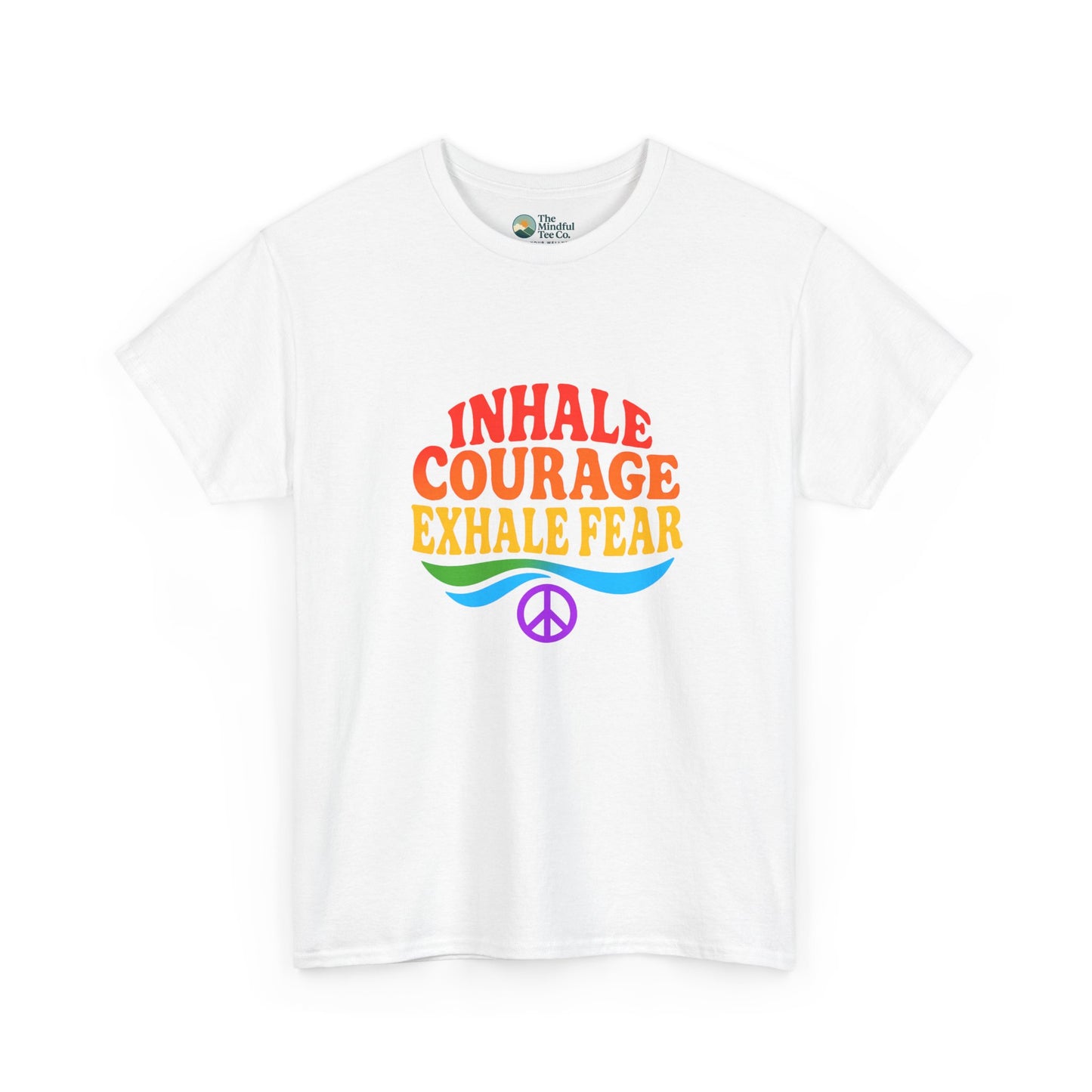 Inhale Courage, Exhale Fear T-Shirt – Retro Affirmation Tee