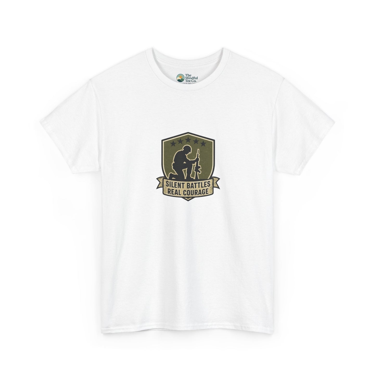 Silent Battles Real Courage T-Shirt – Military Mental Health Tee