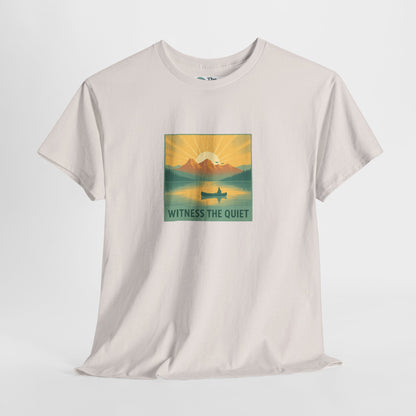 Witness the Quiet T-Shirt - Nature Mindfulness Canoe  Tee