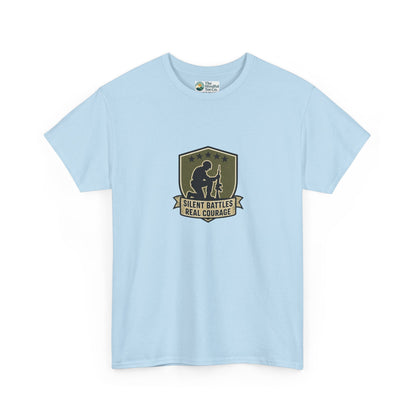 Silent Battles Real Courage T-Shirt – Military Mental Health Tee