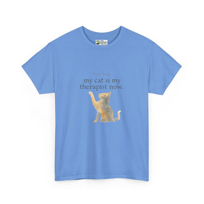 Low Key, My Cat Is My Therapist Now T-Shirt – Funny Cat Tee