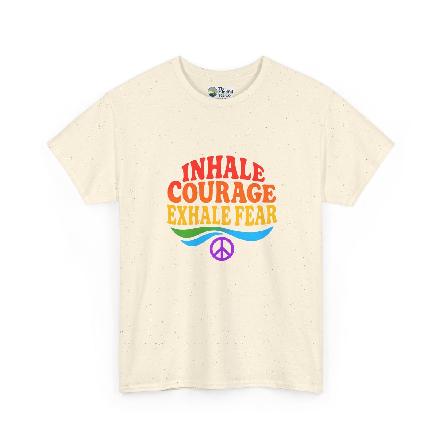 Inhale Courage, Exhale Fear T-Shirt – Retro Affirmation Tee