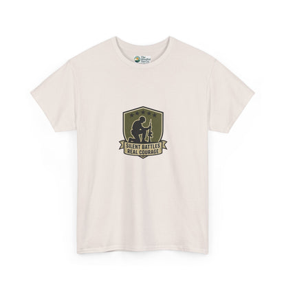 Silent Battles Real Courage T-Shirt – Military Mental Health Tee