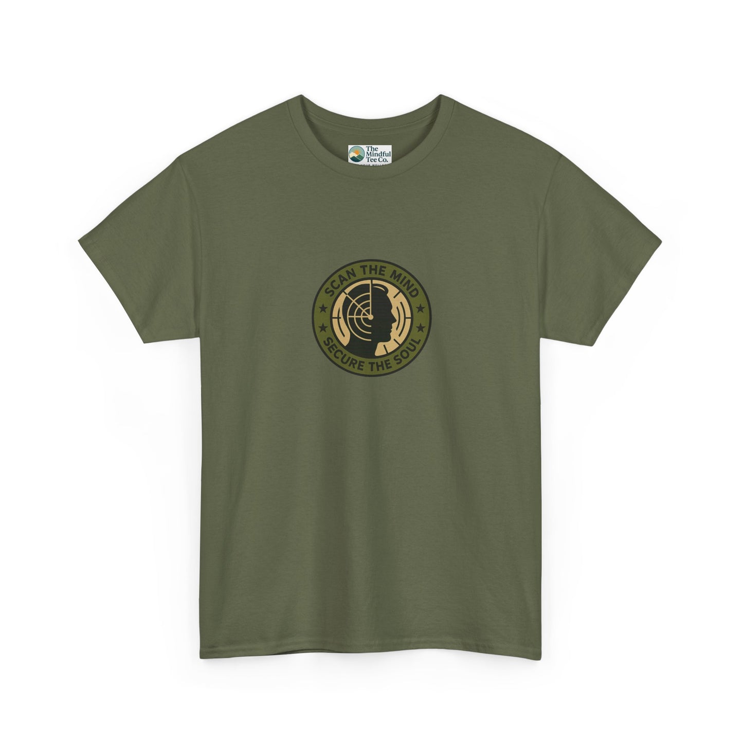 Scan the Mind, Secure the Soul T-Shirt – Military Awareness & Strength  Tee