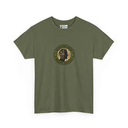 Scan the Mind, Secure the Soul T-Shirt – Military Awareness & Strength  Tee