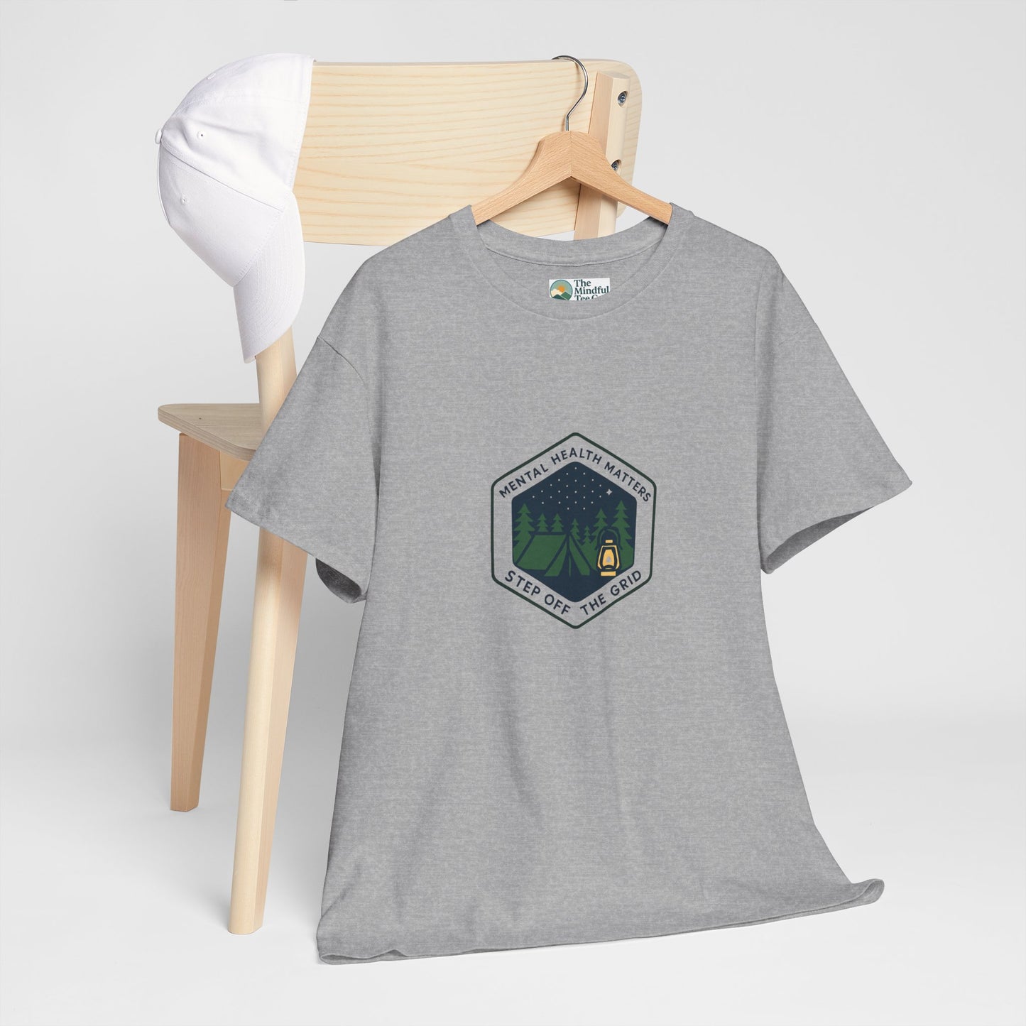 Step Off the Grid T-Shirt – Mental Health Matters Camping Tee