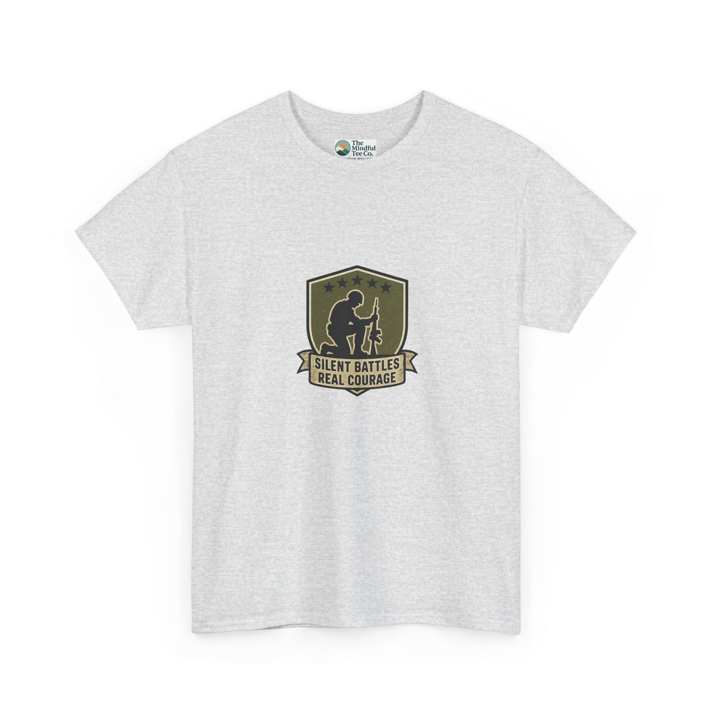 Silent Battles Real Courage T-Shirt – Military Mental Health Tee