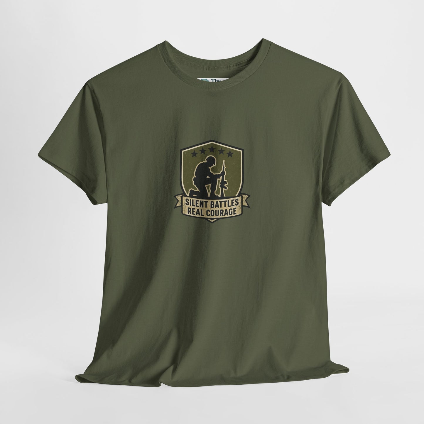 Silent Battles Real Courage T-Shirt – Military Mental Health Tee