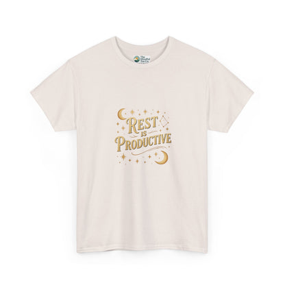 Rest Is Productive T-Shirt – Celestial Self-Care Tee