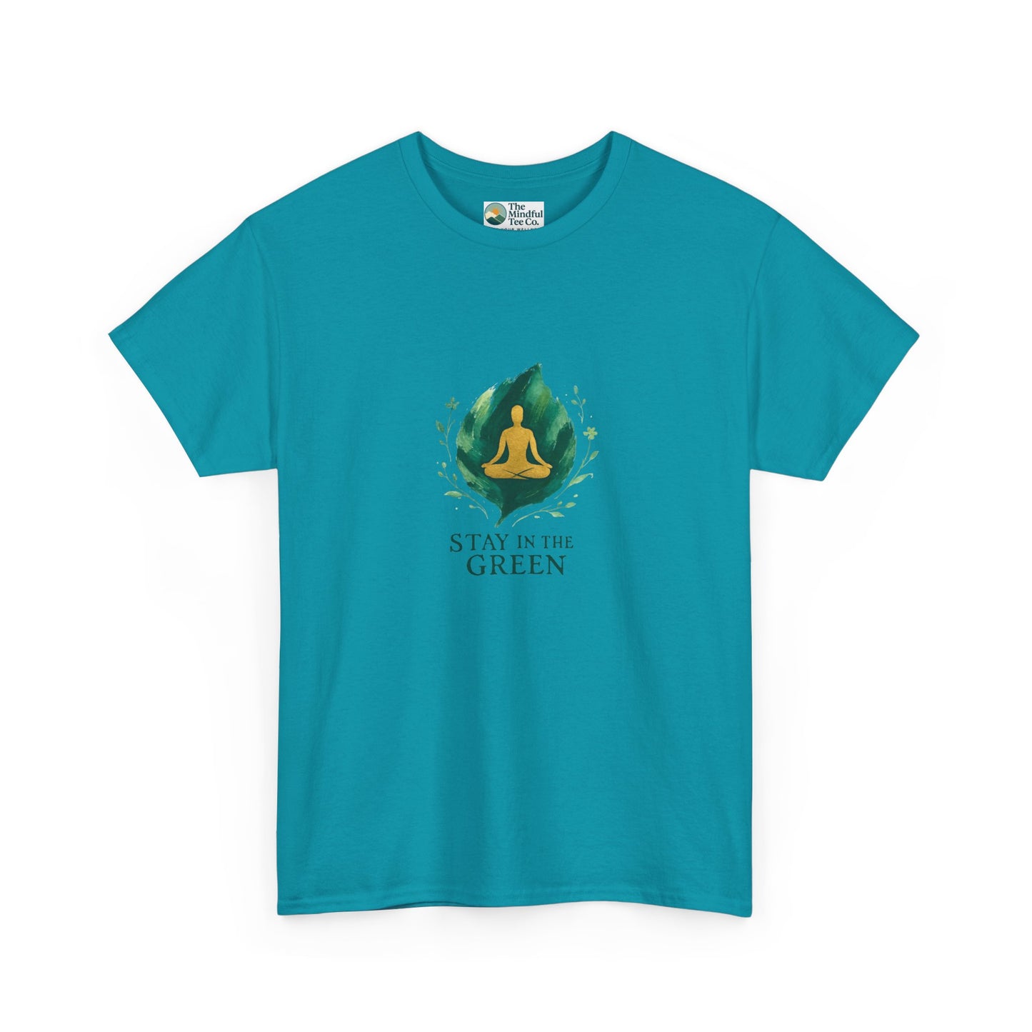 Stay in the Green T-Shirt – Watercolor Meditation Tee