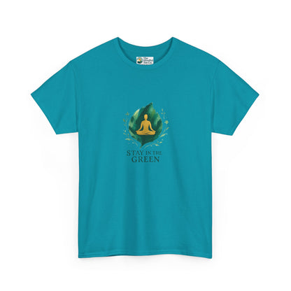 Stay in the Green T-Shirt – Watercolor Meditation Tee