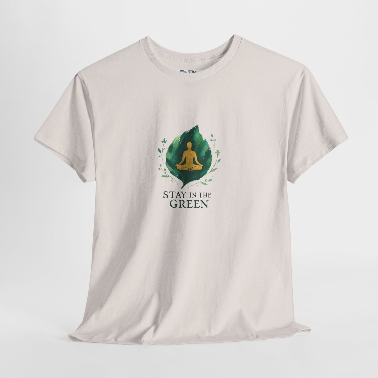Stay in the Green T-Shirt – Watercolor Meditation Tee