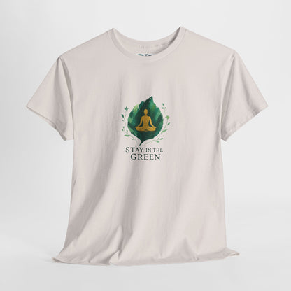 Stay in the Green T-Shirt – Watercolor Meditation Tee