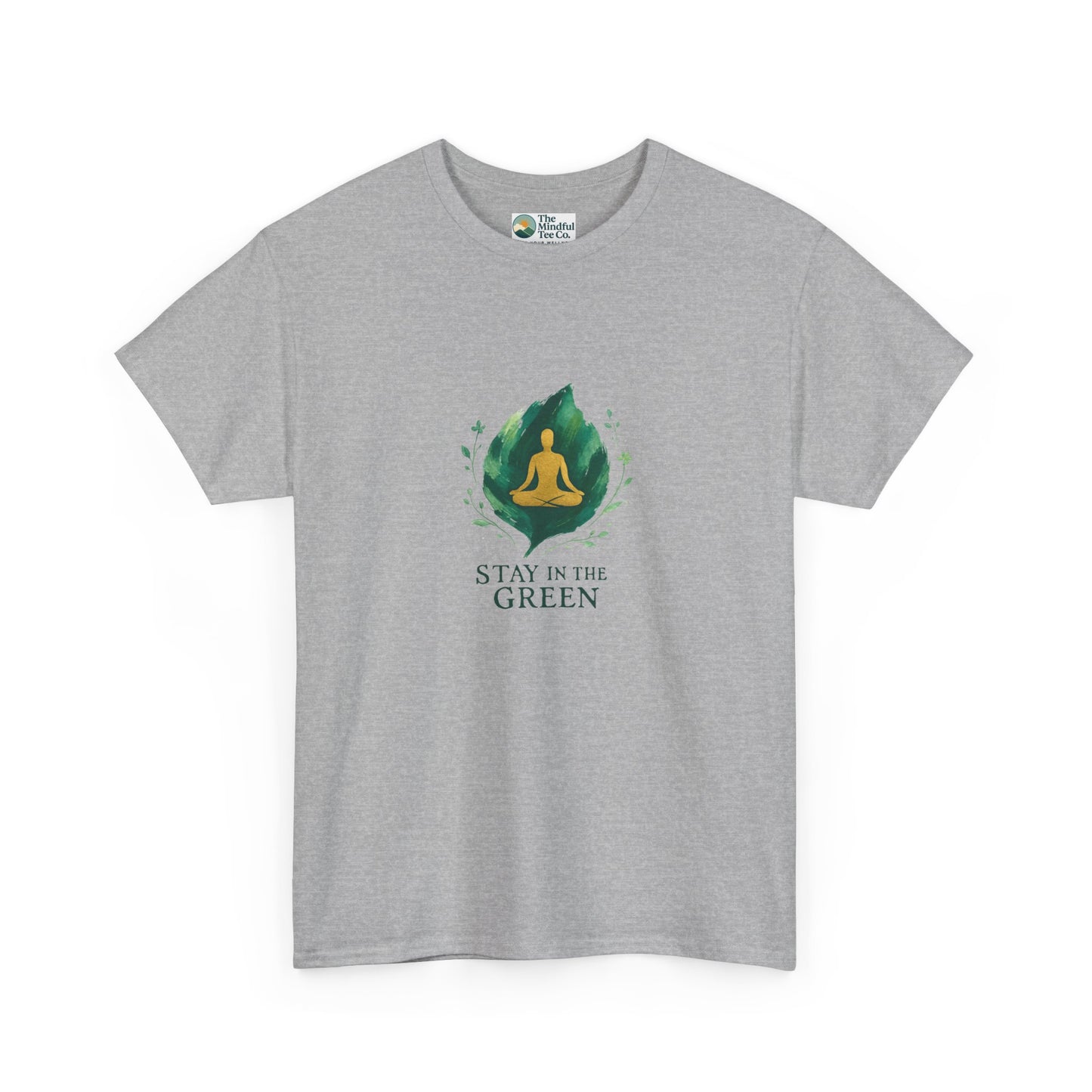 Stay in the Green T-Shirt – Watercolor Meditation Tee