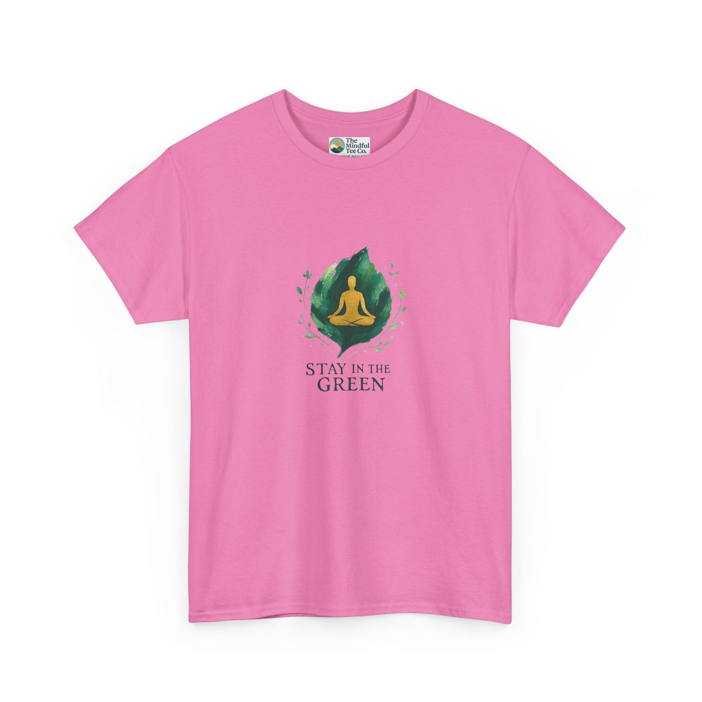 Stay in the Green T-Shirt – Watercolor Meditation Tee