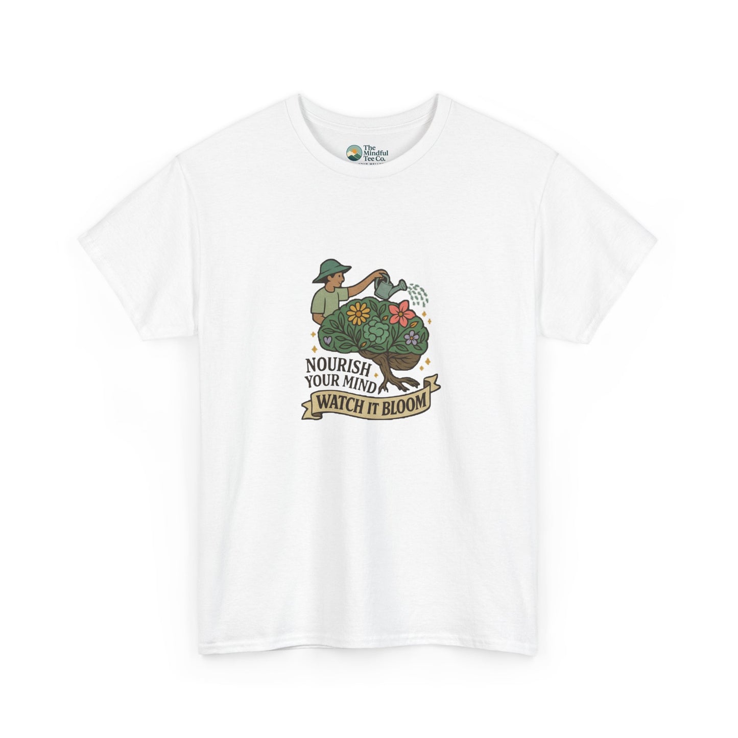 Nourish Your Mind Watch It Bloom T-Shirt – Mental Health & Self-Care Tee