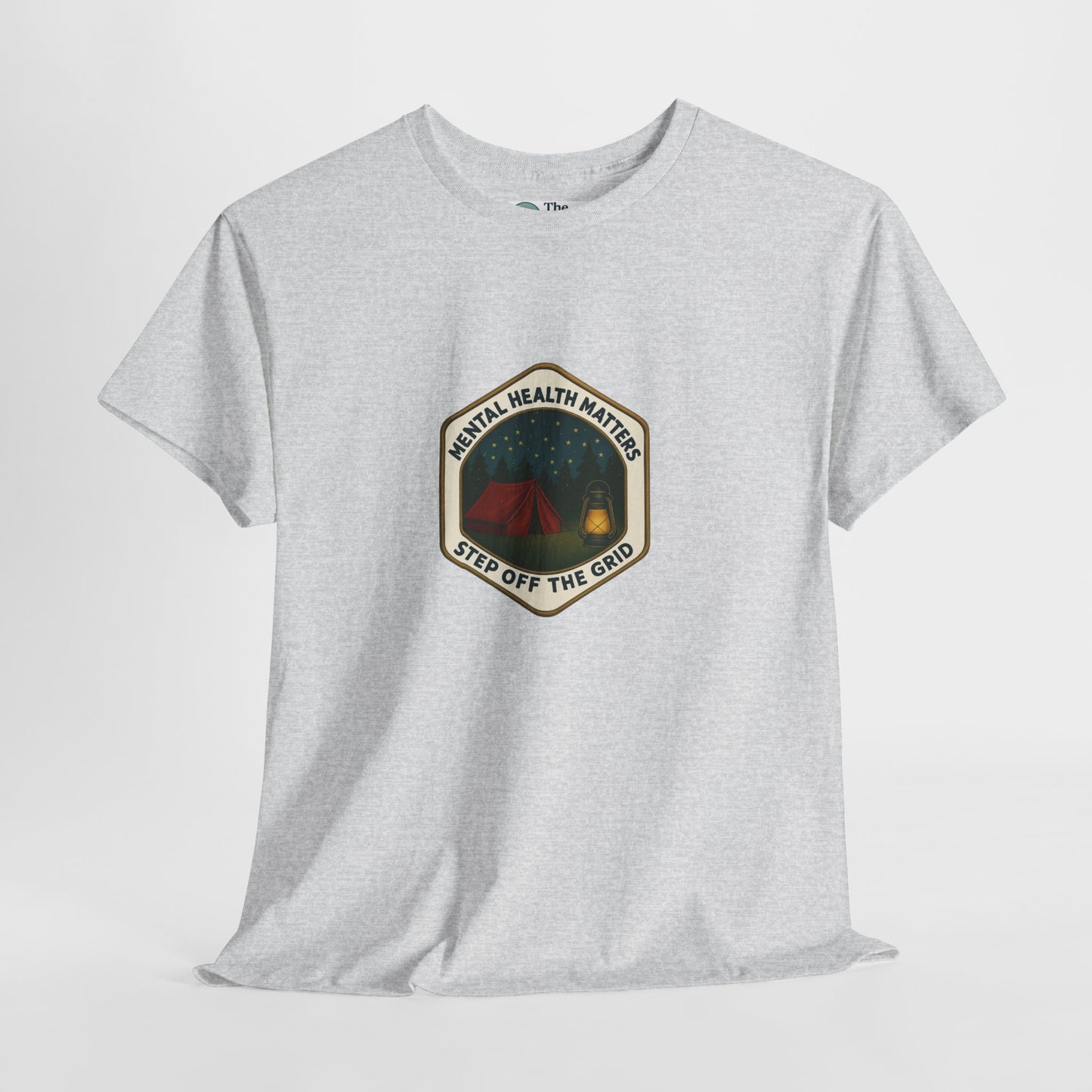 Step Off the Grid T-Shirt – Mental Health Matters Camping Tee