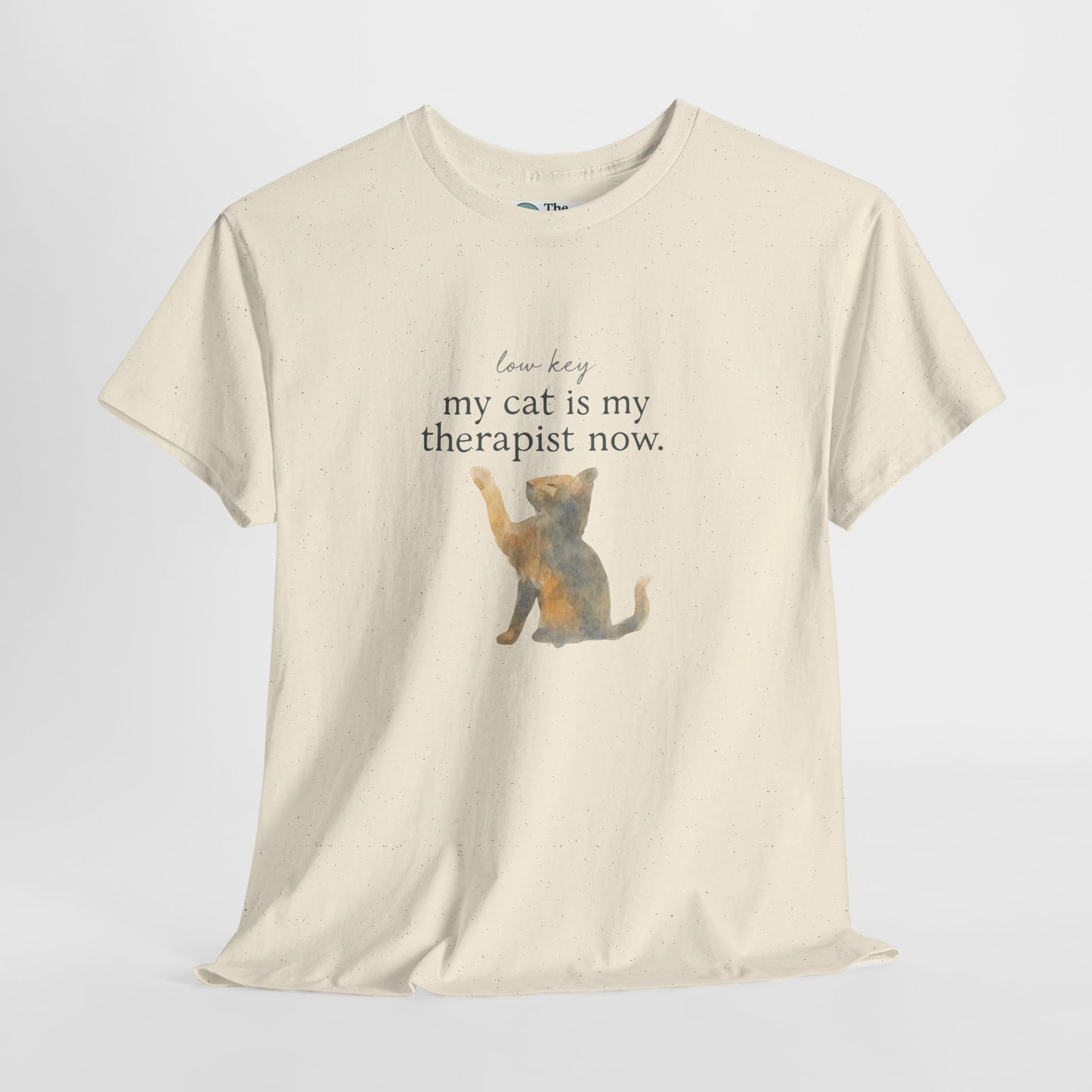 Low Key, My Cat Is My Therapist Now T-Shirt – Funny Cat Tee