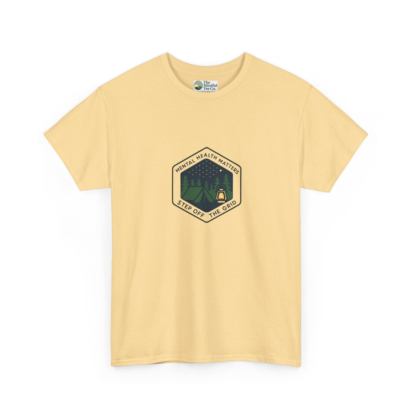Step Off the Grid T-Shirt – Mental Health Matters Camping Tee