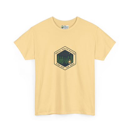 Step Off the Grid T-Shirt – Mental Health Matters Camping Tee