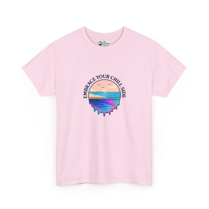 Embrace Your Chill Side T-Shirt - Mountain Lake Reflection Tee