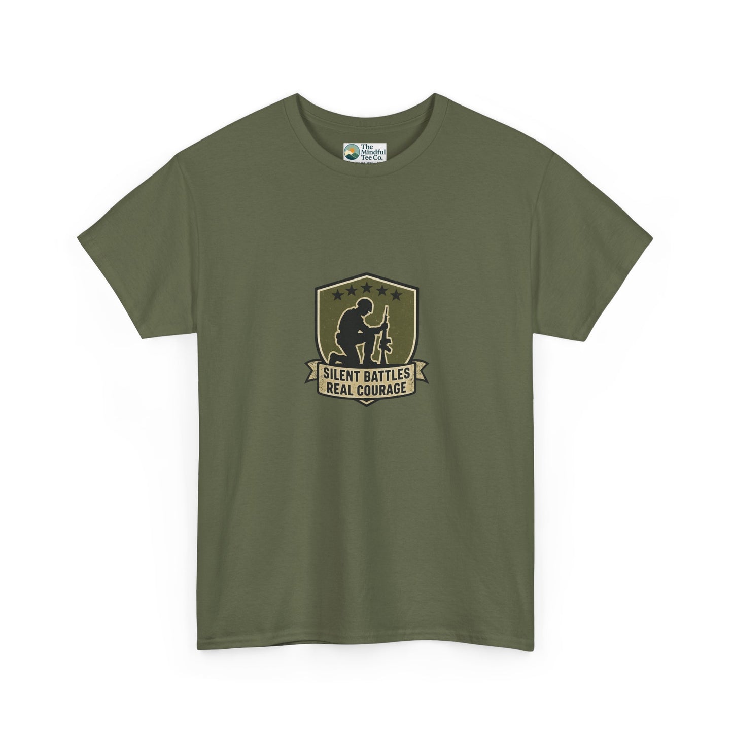 Silent Battles Real Courage T-Shirt – Military Mental Health Tee