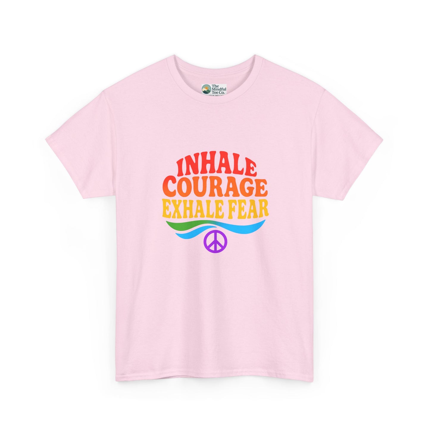 Inhale Courage, Exhale Fear T-Shirt – Retro Affirmation Tee